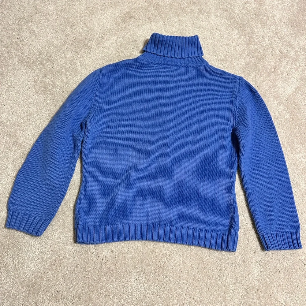 LOFT blue turtleneck sweater size large - Picture 8 of 9
